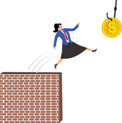 Reach the Limit Businesswoman, Development, Dollar Symbol, Event