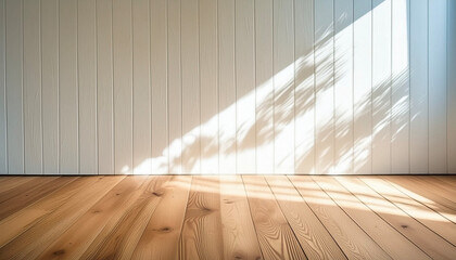 白い壁　自然光　影　日差し　背景画像  Generative AI	