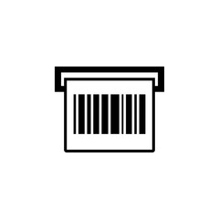 Print Receipt, Barcode Chek flat vector icon. Simple solid symbol isolated on white background. Print Receipt, Barcode Chek sign design template for web and mobile UI element