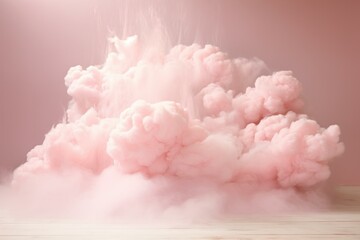 Ephemeral Pink soft cloud. Beauty pastel. Generate Ai