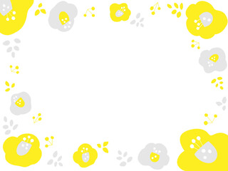 北欧風の背景14　夏の花と葉柄