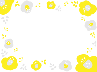 北欧風の背景14　夏の花と葉柄