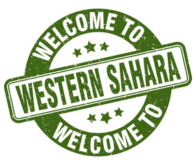 Welcome to Western Sahara stamp. Western Sahara round sign