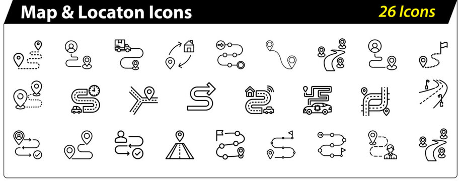 Map and Location Icon Pack