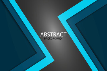 Modern black background overlapping layers on blue dark background for wall and message text design, vector