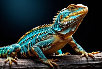 Obraz premium Nature's Artistry: A Silky Lizard's Intricate Skin Revealed in Stunning Detail