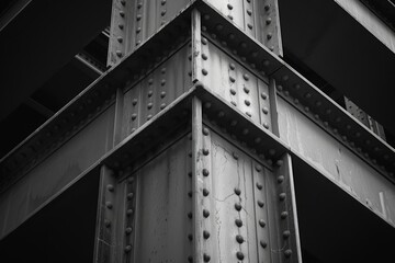 A black and white photo of a steel structure. © VISUAL BACKGROUND