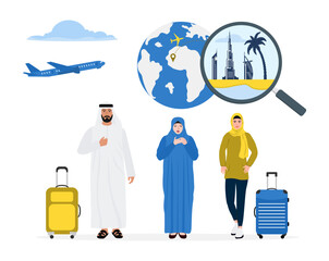 Tourism Travel Tourist Airplane Dubai People UAE