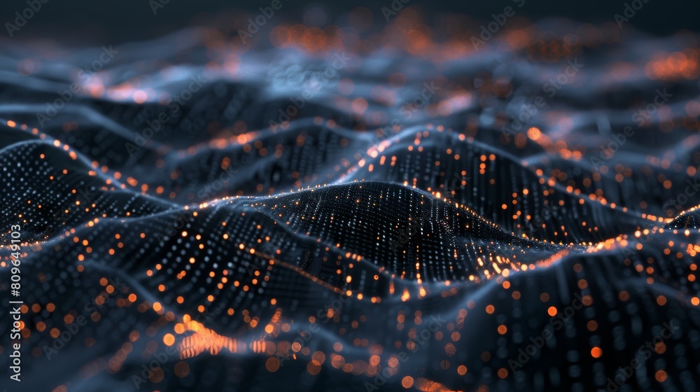 Poster A captivating journey through data, with lines and nodes guiding the viewer through a labyrinth of information.