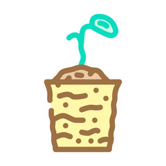 seedlings urban gardening color icon vector. seedlings urban gardening sign. isolated symbol illustration