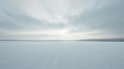 Obraz premium Empty snowy field