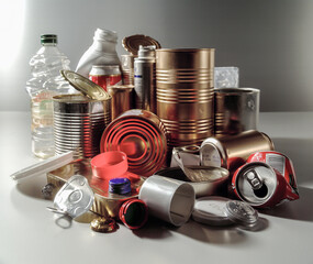 metal and plastic material to recycle