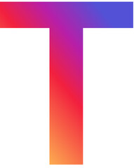 Instagram Alphabet Gradient Letter T Instagram Posts Typeface Gradient Instagram Style Alphabet