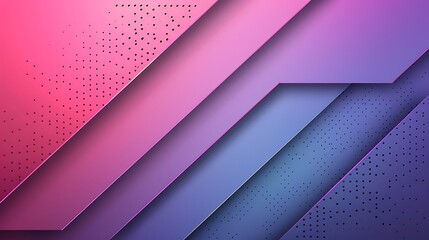 Modern abstract background pink purple and blue gradient arrow shape overlapping layer with halftone effect - Powered by Adobe