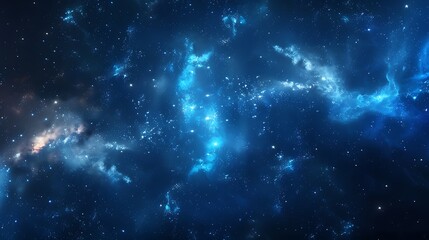 Night Sky with Stars and soft Milky Way Universe as Background