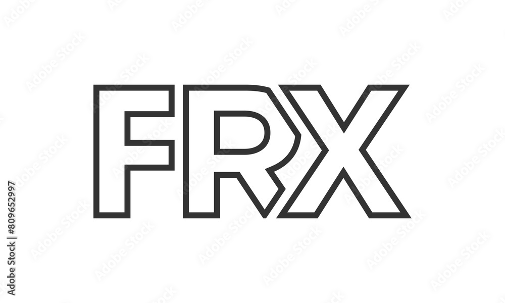 Fototapete frx logo design template with strong and modern bold text. initial based vector logotype featuring s