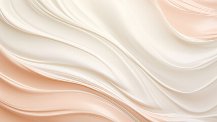 Streaks of creamy cosmetic on white background