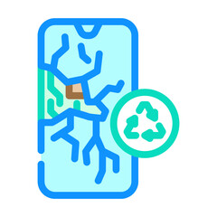 plastics recycling color icon vector. plastics recycling sign. isolated symbol illustration