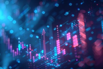 Step-by-Step Growth Graph with Stairs Arrows - Visual Strategy for Achieving Incremental Business Success. Beautiful simple AI generated image in 4K, unique.