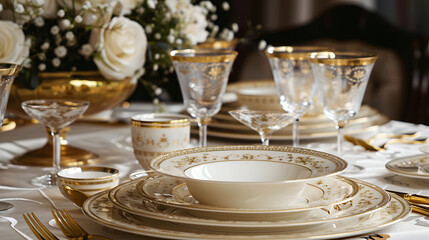 テーブルコーディネートされたウェディング会場