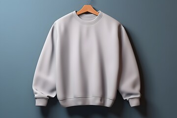 Photo white sweater front and back, Generative AI