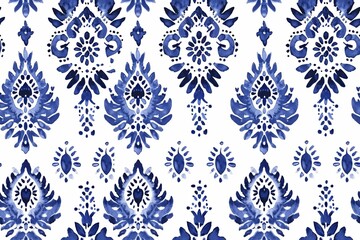 Blue and White Seamless Pattern
