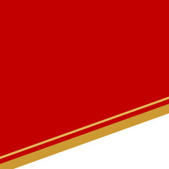 red background with gold ribbon