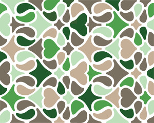 seamless background with green leaves