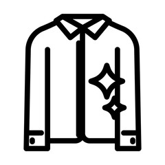 starching cloth line icon vector. starching cloth sign. isolated contour symbol black illustration