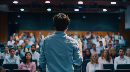 Fototapeta premium person in lecture hall