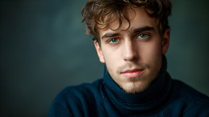 Studio portrait of a handsome young man