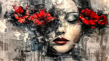 Emotional Solitude A Thoughtful Moment Captured in Rich Textures and Earthy Tones in Acryl and Oil Abstract Wallpaper Digital Art Poster Brainstorming Map Magazine Background Cover