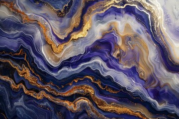 Obraz premium Abstract marble marbled marble stone granite texture luxury background banner - Orange yellow gold red color waves swirls structure.. Beautiful simple AI generated image in 4K, unique.