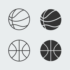 Fototapeta premium Basketball Ball icon set.