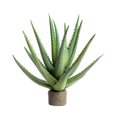 Fototapeta premium Aloe vera plant isolated on transparent background.