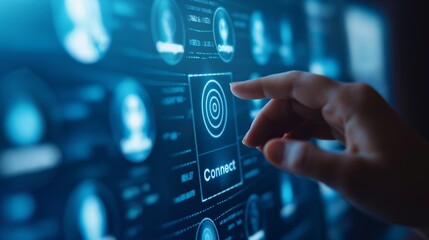 Obraz premium Interactive Digital Interface for Cybersecurity Management