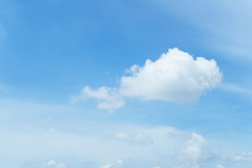 Beautiful blue sky and cloud background on sunshine day