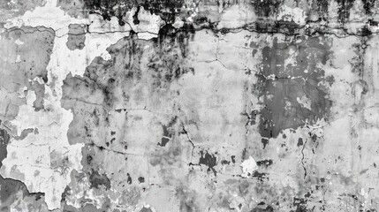 Random abstract black and white weathered cement wall texture for wallpaper and writing backdrop
