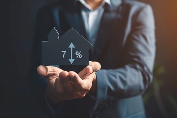 Business Woman holding a tablet with virtual chart for trader analysis - Business Stock Market Concept. Beautiful simple AI generated image in 4K, unique.