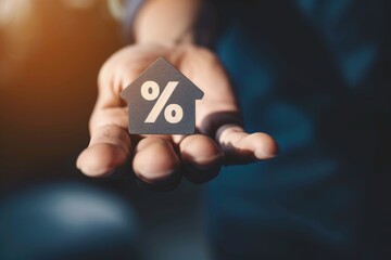 Interest rates and dividends, business development with percentage symbol and upward arrow for long-term retirement investing.	. Beautiful simple AI generated image in 4K, unique.