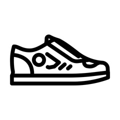 skate shoes streetwear cloth fashion line icon vector. skate shoes streetwear cloth fashion sign. isolated contour symbol black illustration