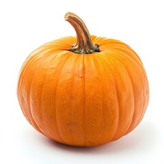 Obraz premium A pumpkin is a gourd-like fruit that is round, orange, and has a hard shell. It is a popular symbol of the fall season and is often used in decorations and food.