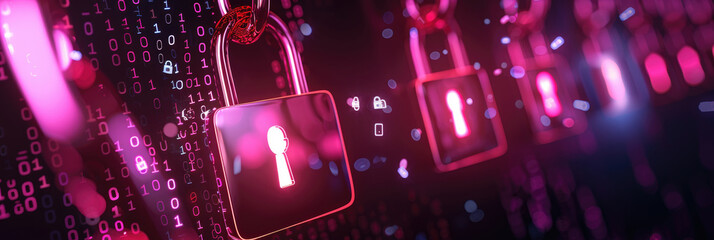 A lock is attached to a padlock, securing it in front of a wall covered in various numbers