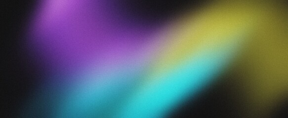 Pastel color gradient background, purple pink turquoise yellow blurred color gradients wide banner design, grainy texture