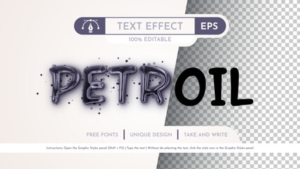 Petroil Editable Text Effect
