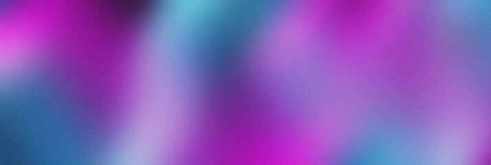 Dark blue purple glowing grainy gradient background black noise texture poster header banner design.Modern horizontal design for mobile app.