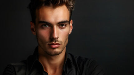 Obraz premium Studio portrait of a handsome european man