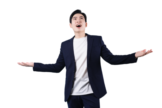 Asian businessman, wearing suit