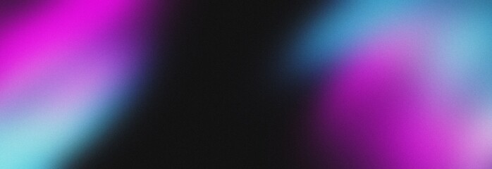 Dark blue purple glowing grainy gradient background black noise texture poster header banner design.Modern horizontal design for mobile app.