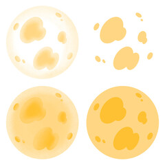 Yellow Full Moon Cartoon illustration Moon Icon Cartoon Simple Moon Png White Moon Cartoon Logo Moon Cartoon